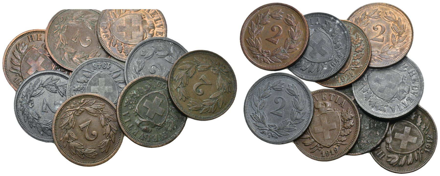 Tutti le monete: 2 Rappen Lot ab 1879 – Usato da Bern venduto da numismatictops