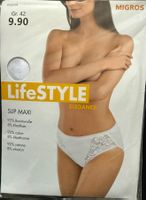 Slip LifeStyle Elegance Maxi weiss, mit Spitzeneinsatz
