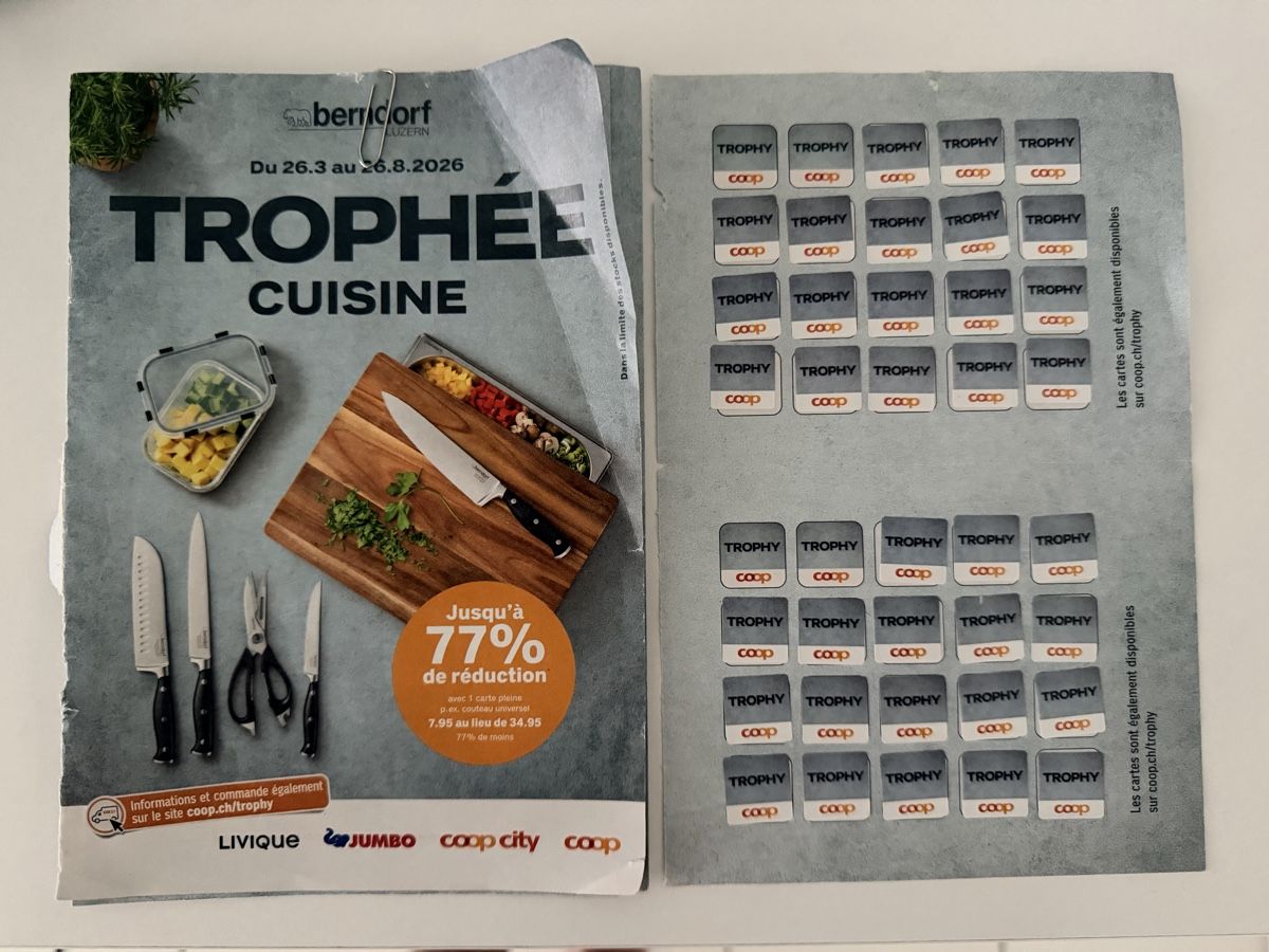 Coop Timbres & points: 2 Cartes coop trophy  – Neuf avec emballage d'origine à Yverdon-les-Bains par guigui_1976