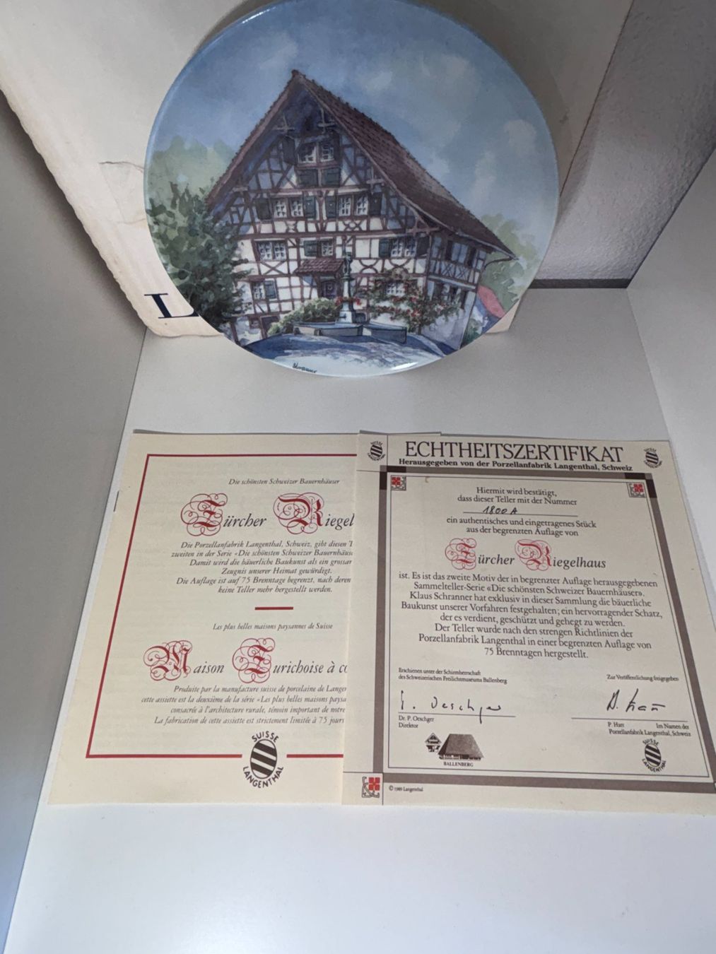Teller: Die schönsten schweizer Bauernhäuser Teller (4 Serie) – Neu und originalverpackt aus Unterlangenegg von nic_np5d 1