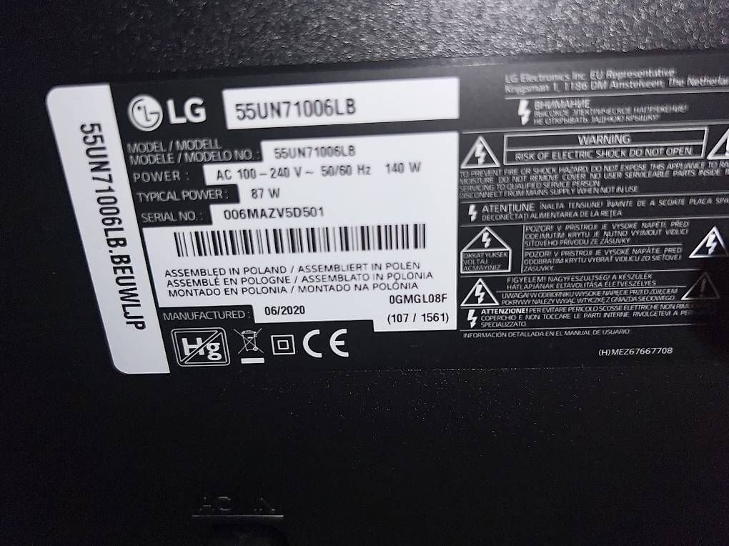 Appareils TV: LG 55UN71006LB Fernsehen – D'occasion à Basel par cos_9k65 2
