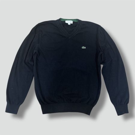 Lacoste dark blue v-neck sweater retro 00s pull