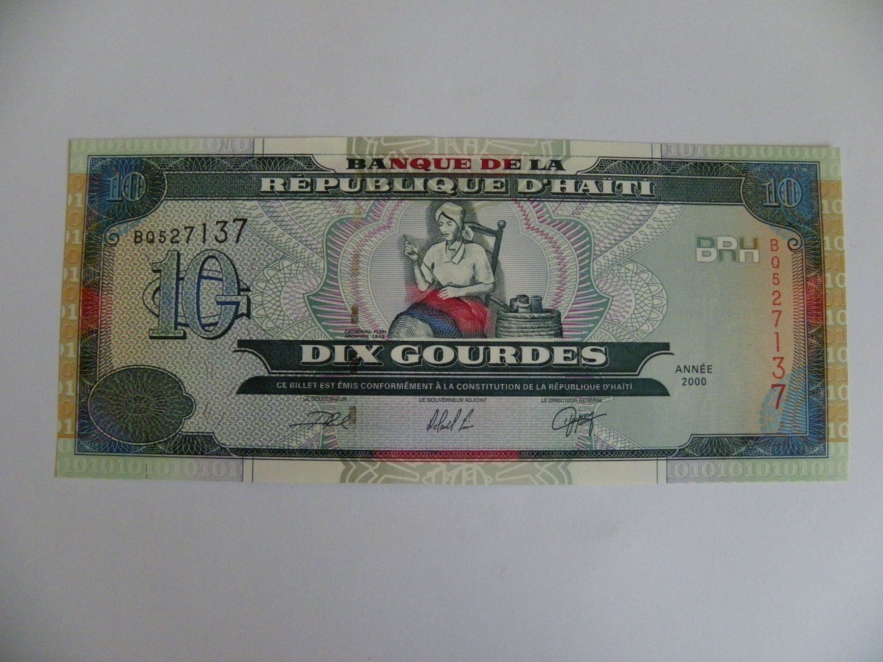 Banconote: Haiti 10 Gourdes 2000,  P-265a, UNC – Nuovo (secondo la descrizione) da Untersiggenthal venduto da Gas61