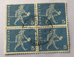 4er Block Nr.355 mit Stempel Standesläuf v.Freiburg Lausanne