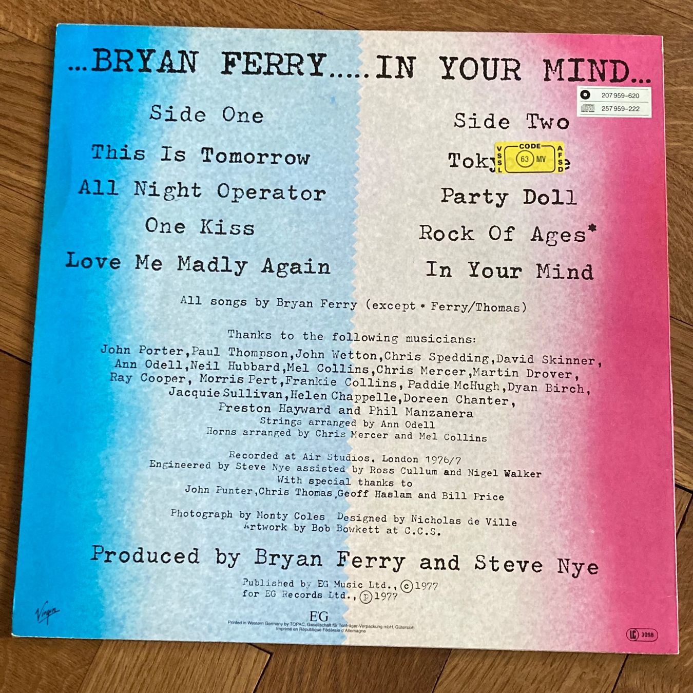 Dischi in vinile: Bryan Ferry - In Your Mind, LP – Usato da Bern venduto da Ntsamina 1
