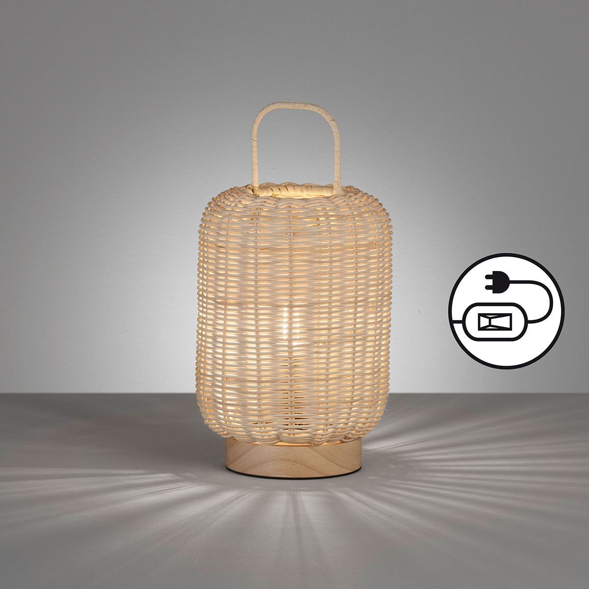 Lampade: Tischleuchte, Natur, Korb, 29 cm Höhe – Nuovo (secondo la descrizione) da Kreuzlingen venduto da Smart-Light