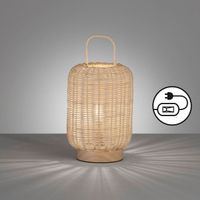 Tischleuchte, Natur, Korb, 29 cm Höhe