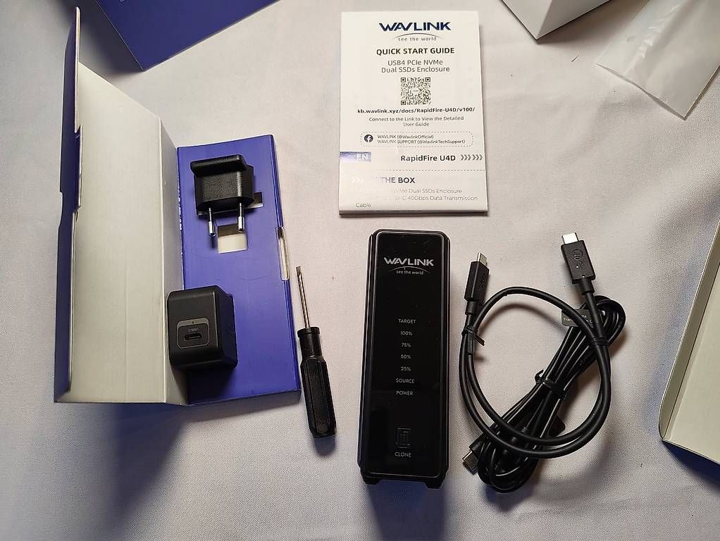 Gehäuse: Dual SSD Gehäuse WAVLINK USB 4.0 40GBit – Neu und originalverpackt aus St.Gallen von becks0815 1