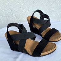 Graceland Damen Sandalen Gr. 36 Schwarz Keilabsatz