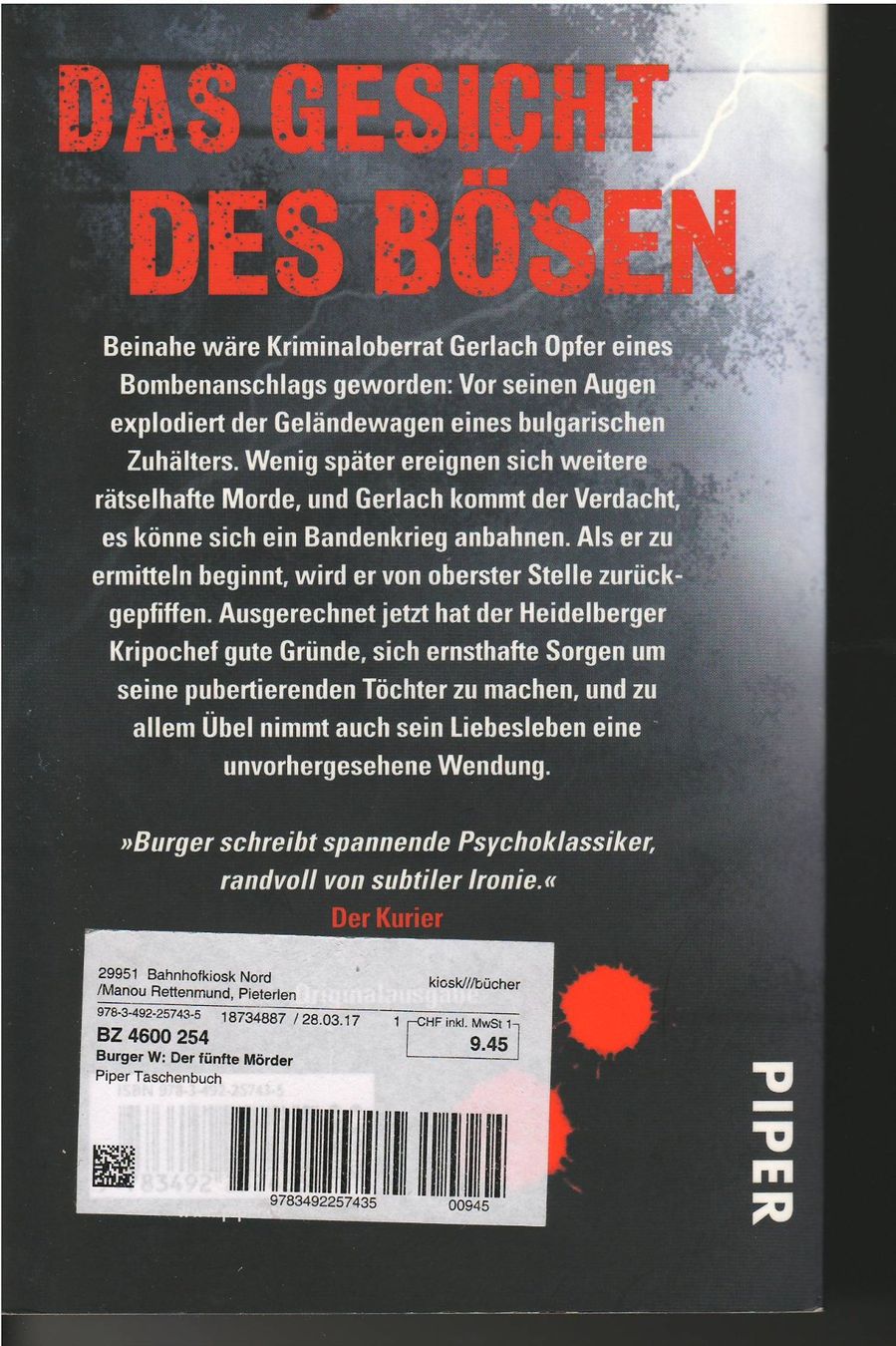 Libri: Wolfgang Burger  -  Der fünfte Mörder – Usato da Lyss venduto da Zon 1