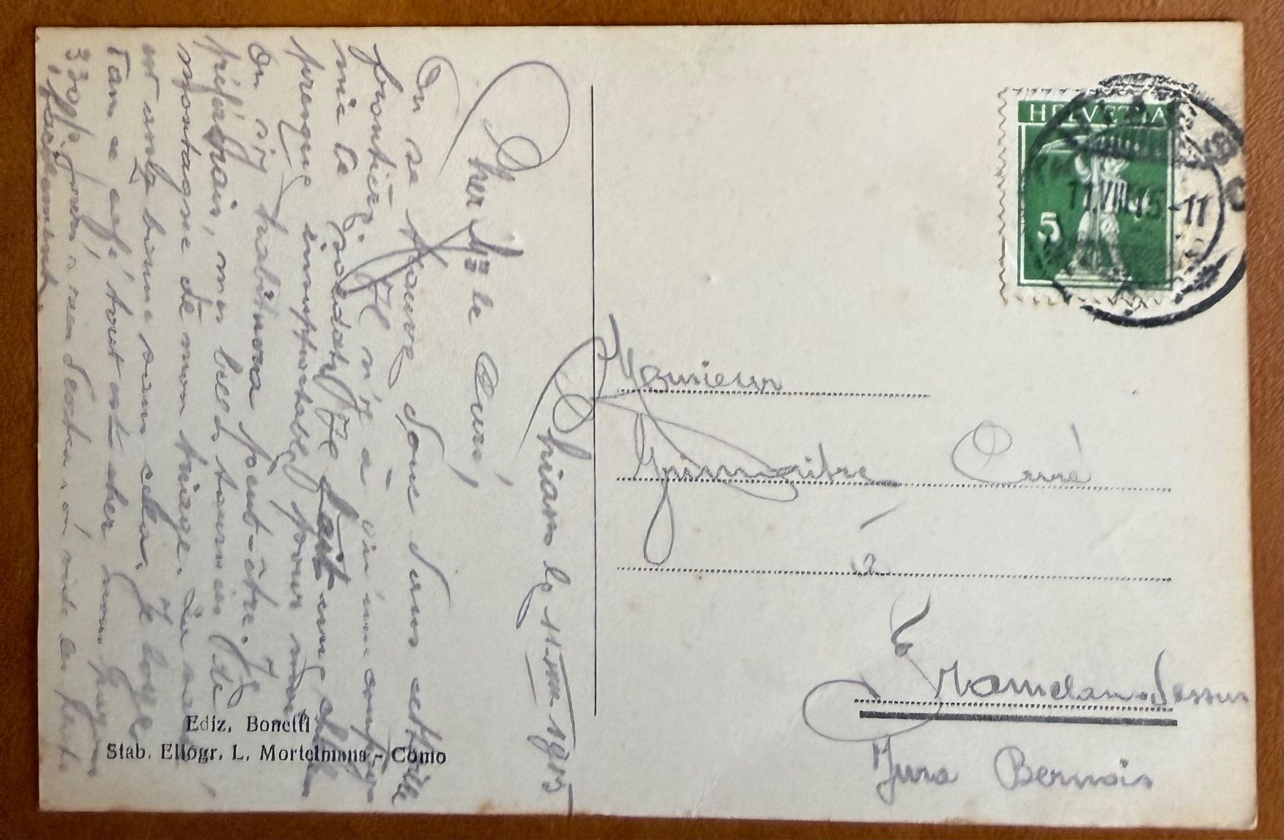 Cartoline postali: Chiasso - Via Boffalora - Animée 1915 – Usato da Lutry venduto da Ediego 1