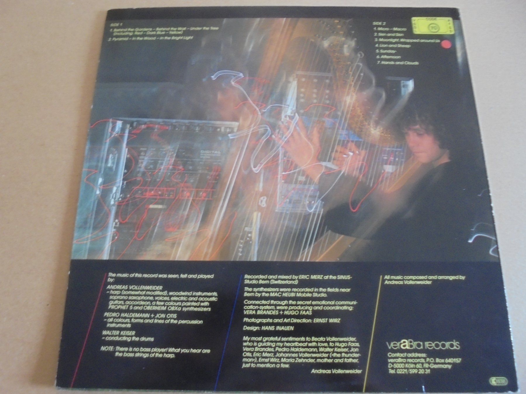 Schallplatten: Andreas Vollenweider " Behind The Gardens, Behind the..." LP – Gebraucht aus Crissier von Promopost 1