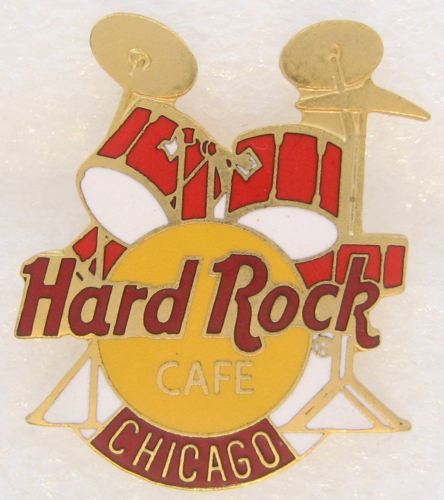 Hard Rock Cafe Placchette & Badge: Hard Rock Cafe Chicago _____________  Hobby Data Base # 1822 – Usato da Emmenbrücke venduto da tms1122