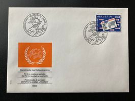 FDC Dienstmarke UPU (Weltpostverein) 1989