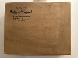 Alte Vintage Pelzschachtel Pelz-Miguel St. Gallen, ca. 1950e
