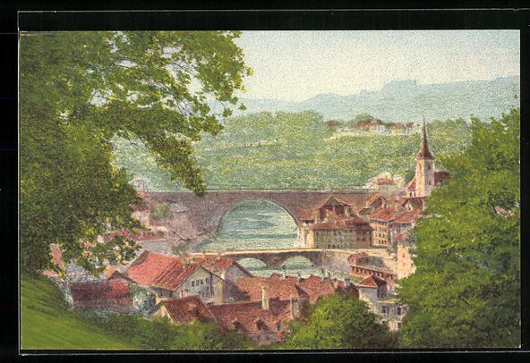 Ansichtskarten: AK Bern, kleine, grosse Nydeckbrücke – Gebraucht aus Berlin von bartko-reher