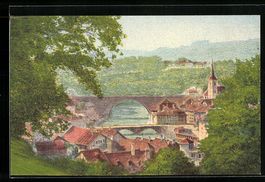 AK Bern, kleine, grosse Nydeckbrücke