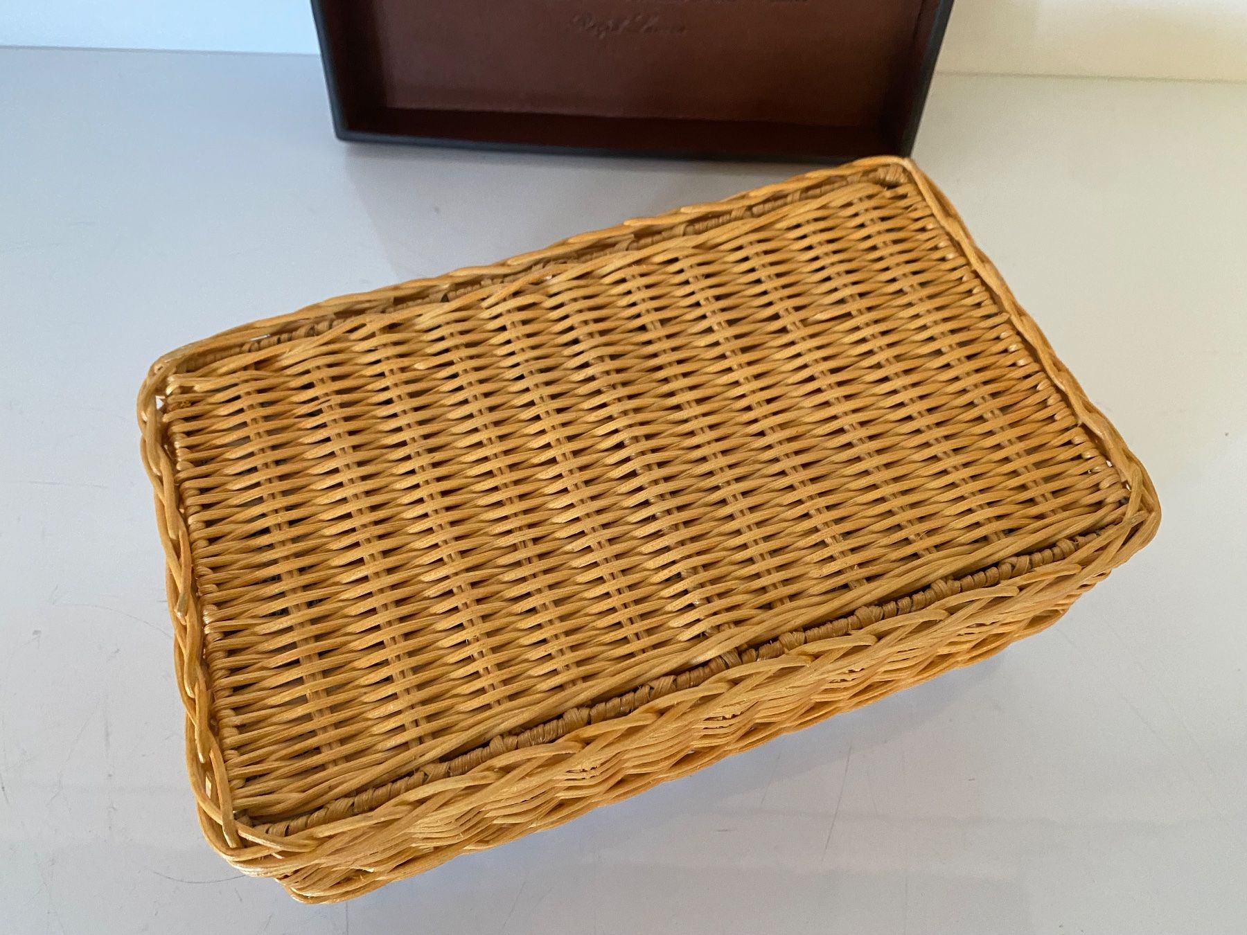 Sonstiges für Haushalt & Wohnen: Ralph Lauren Home - Bailey Small Leder Korbgeflecht Box – Gebraucht aus Ballwil von ClassicGallery 4