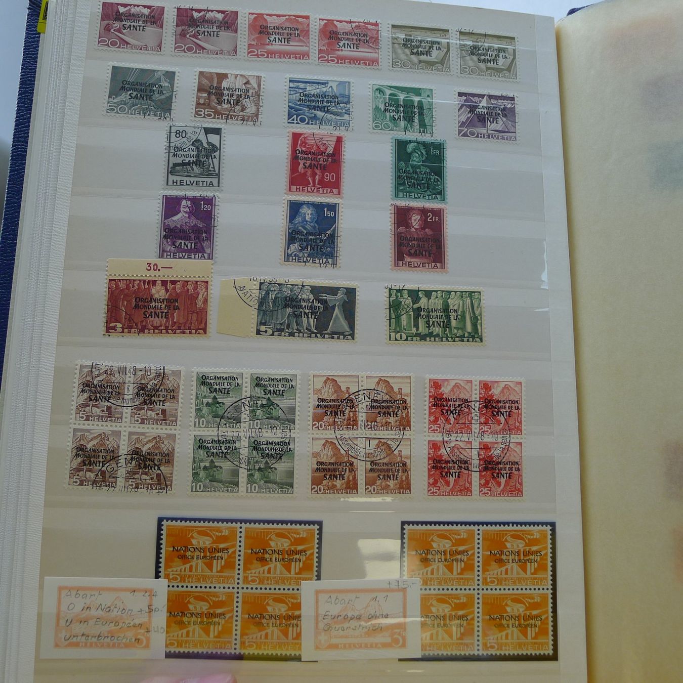 Tutti i francobolli: 1918-1965, Starke Sammlung Dienstmarken, Kat: 5000.-+ – Usato da Sursee venduto da Luzernerraute 9