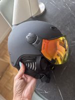 CP Skihelm mit Visier Grösse 58-60 Schwarz NEU