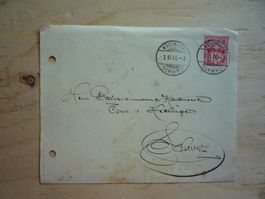 Wertziffer auf Brief, Stempel: Küssnacht, 3.II.06