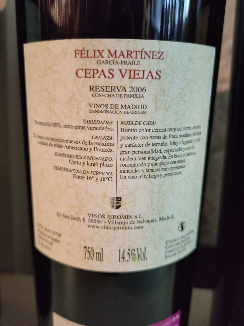 Vino: 7 FL. "CEPAS VIEJAS" RESERVA 2006 – Nuovo (secondo la descrizione) da Basel venduto da Morgenmuffel 2