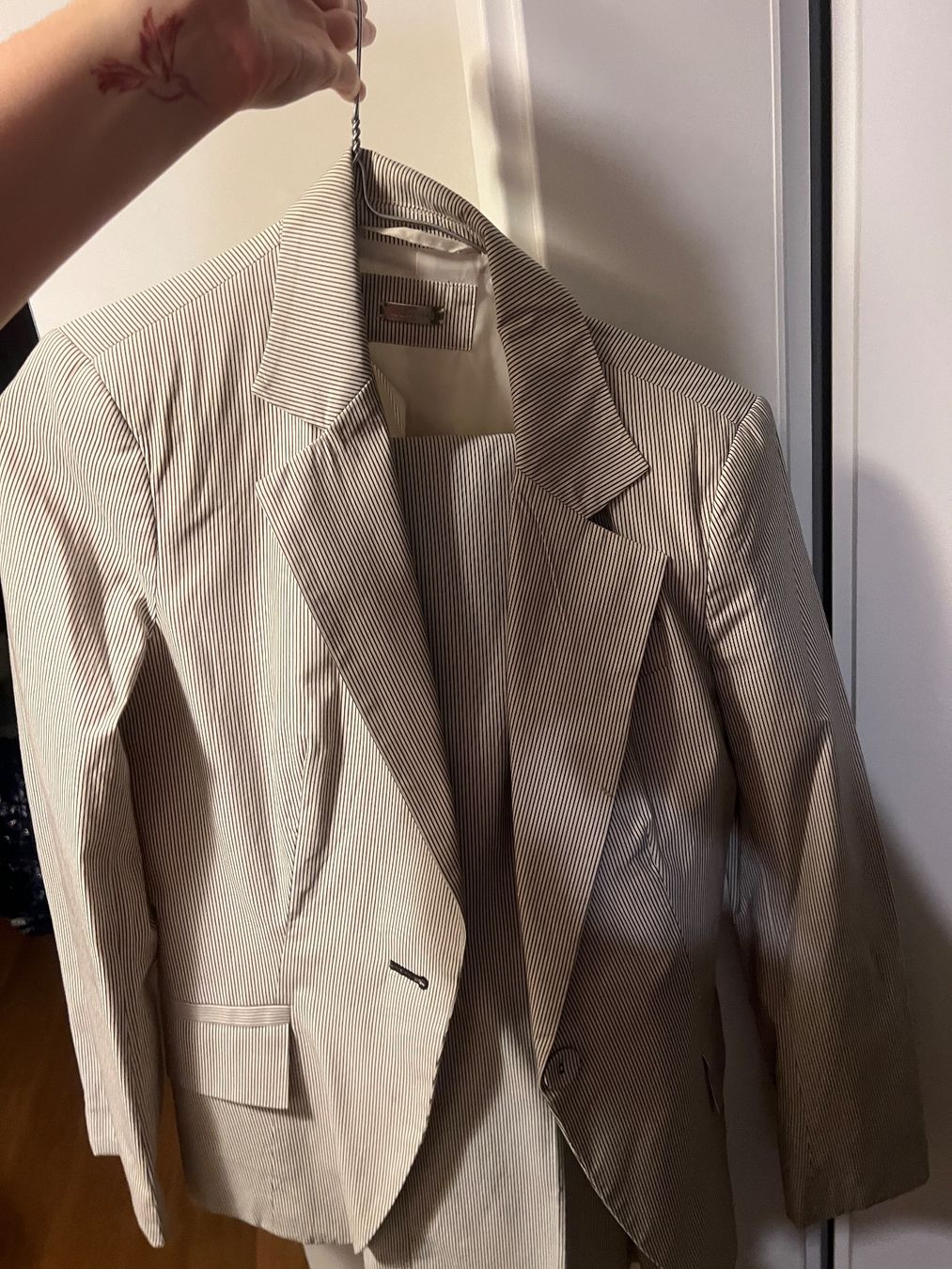 Zara Completi & Tailleur: Zara Basic Hosenanzug grau gestreift, Gr. M, top Zustand! – Usato da Herzogenbuchsee venduto da jenny.24.01 4