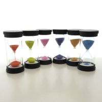 SANDUHR 0.5 - 10 MINUTEN 6Sück 95MM AUSSEN KUNSTSTOFF RUND