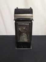 Alte Lampe Laterne Eisen Glas Metall schwarz Kerzenlampe