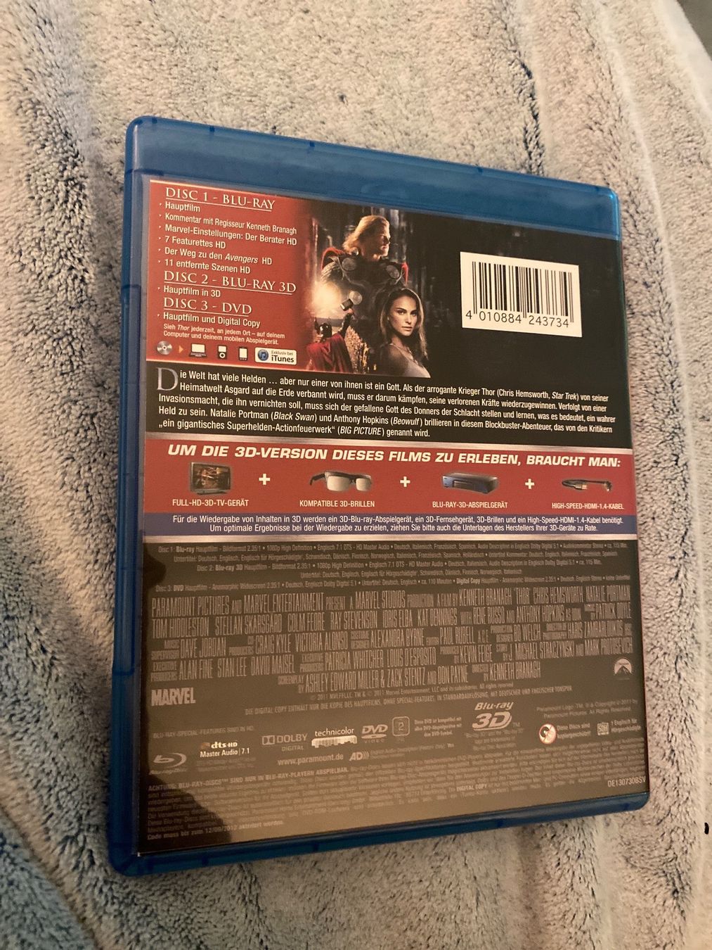 Tutti i DVDs: Thor Blu-Ray/ 3D, 2D, DVD – Usato da Dübendorf venduto da GinaGiulia 1