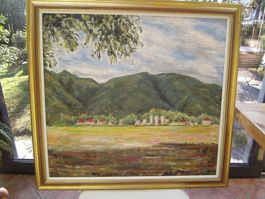 Schönes Ölgemälde Landschaft im Tessin