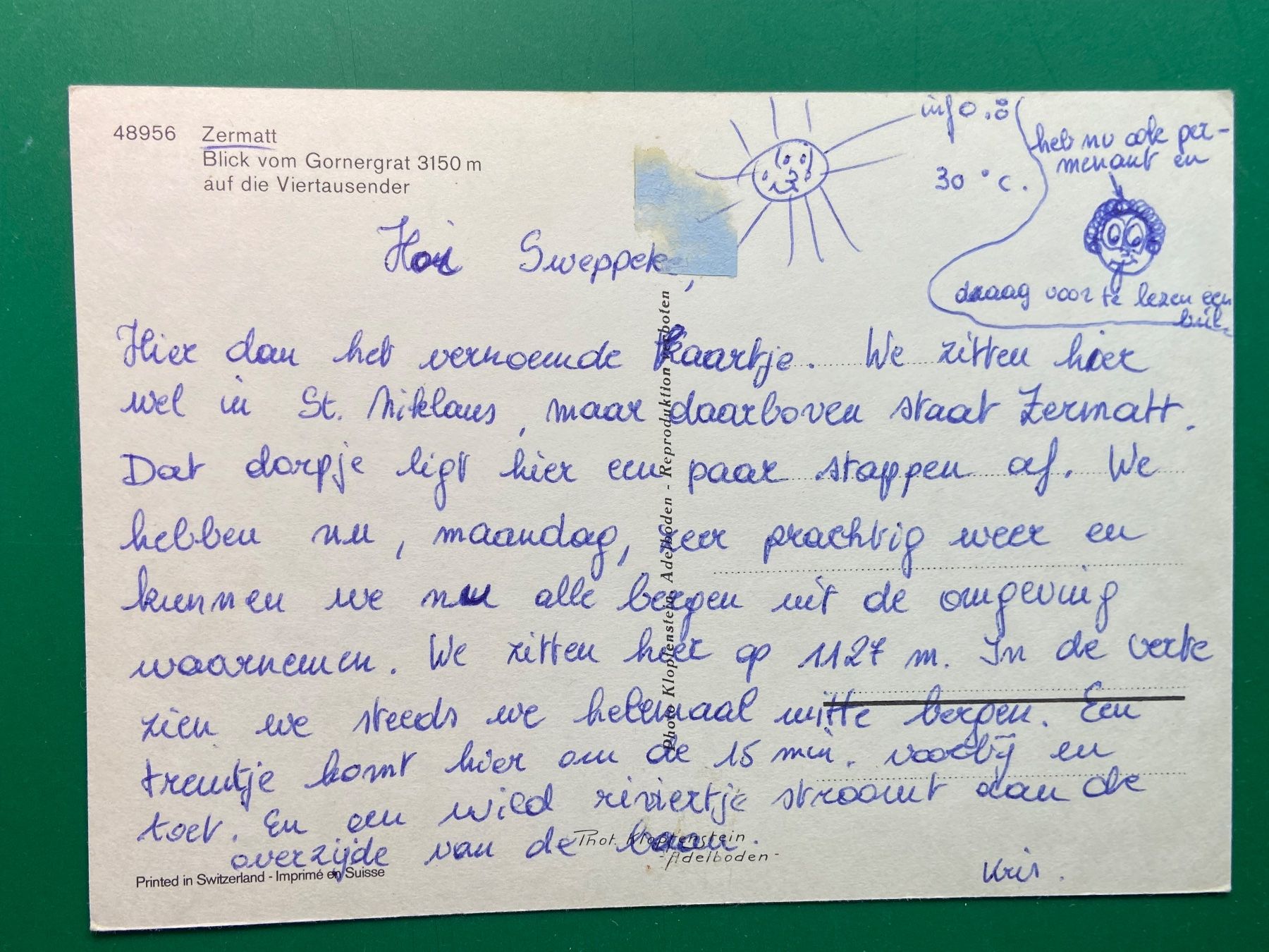 Cartes postales: Blick vom Gornergrat – D'occasion à Steg VS par _vinci_ 1