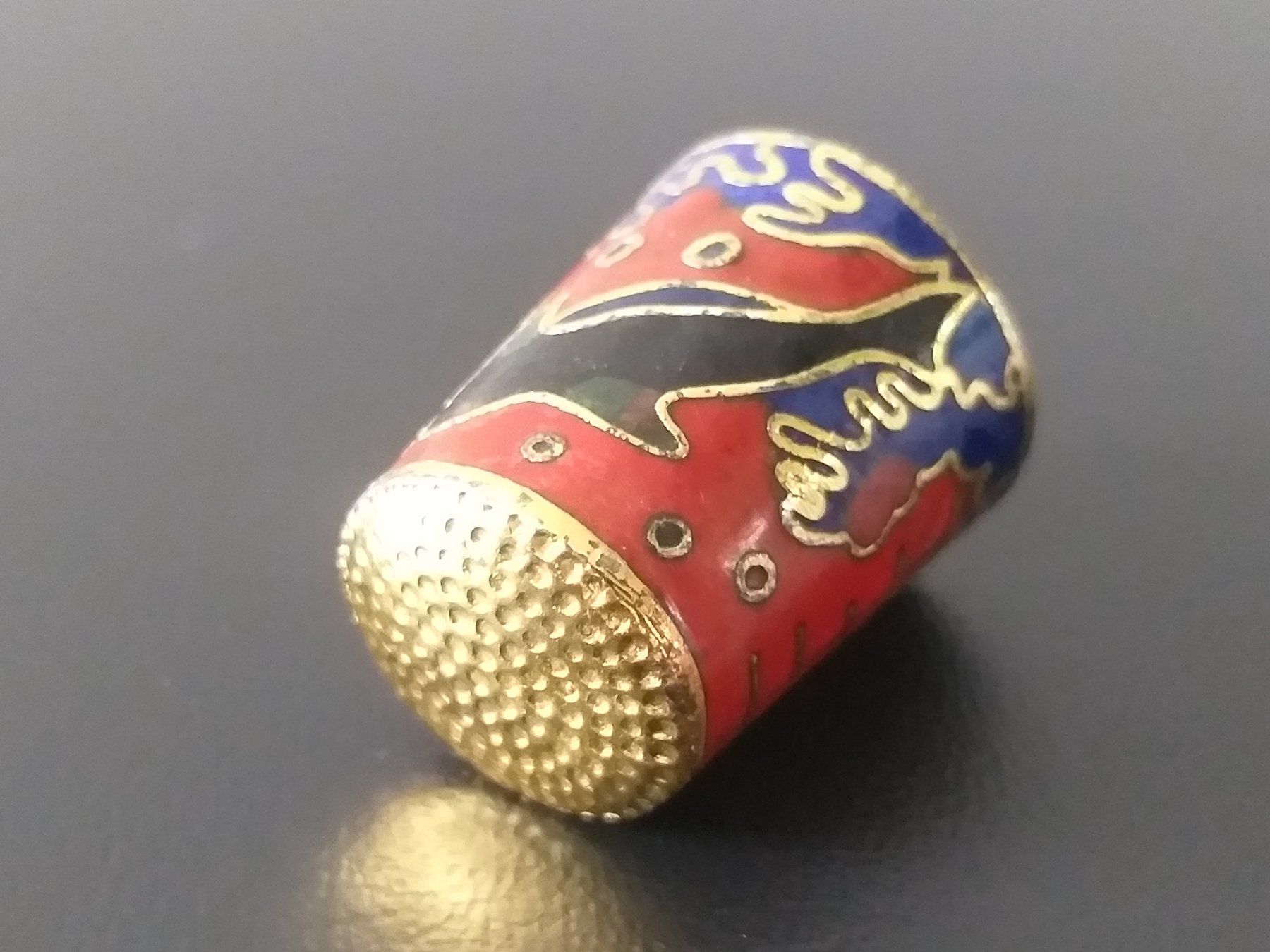 Fingerhüte: Dé à coudre dauphin cloisonné – Gebraucht aus Cossonay-Ville von Les_1001_perles 5