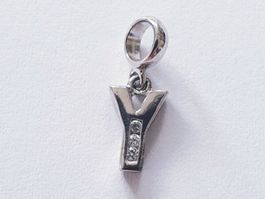 Charm Anhänger Buchstabe "Y" Silber 925 (rhodiniert)