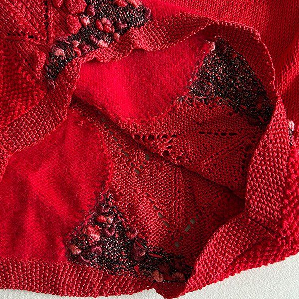 Pullover & Sweatshirts: ROT | Handgestrickter Pullover S | Strickpulli Vintage 90s – Gebraucht aus Engelburg von Rmueller 7
