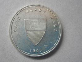 Silber  Major Davel Medaille, limitierte Serie Vaud 15 gr.