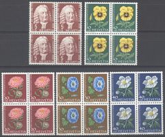 PJ 1958 173-177 Viererblöcke postfrisch **
