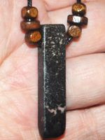Halskette Y-940 – Rhodonit mit Holz