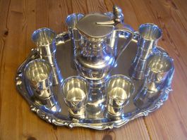 wunderschönes Zinn Set,8 Becher,gemarkt