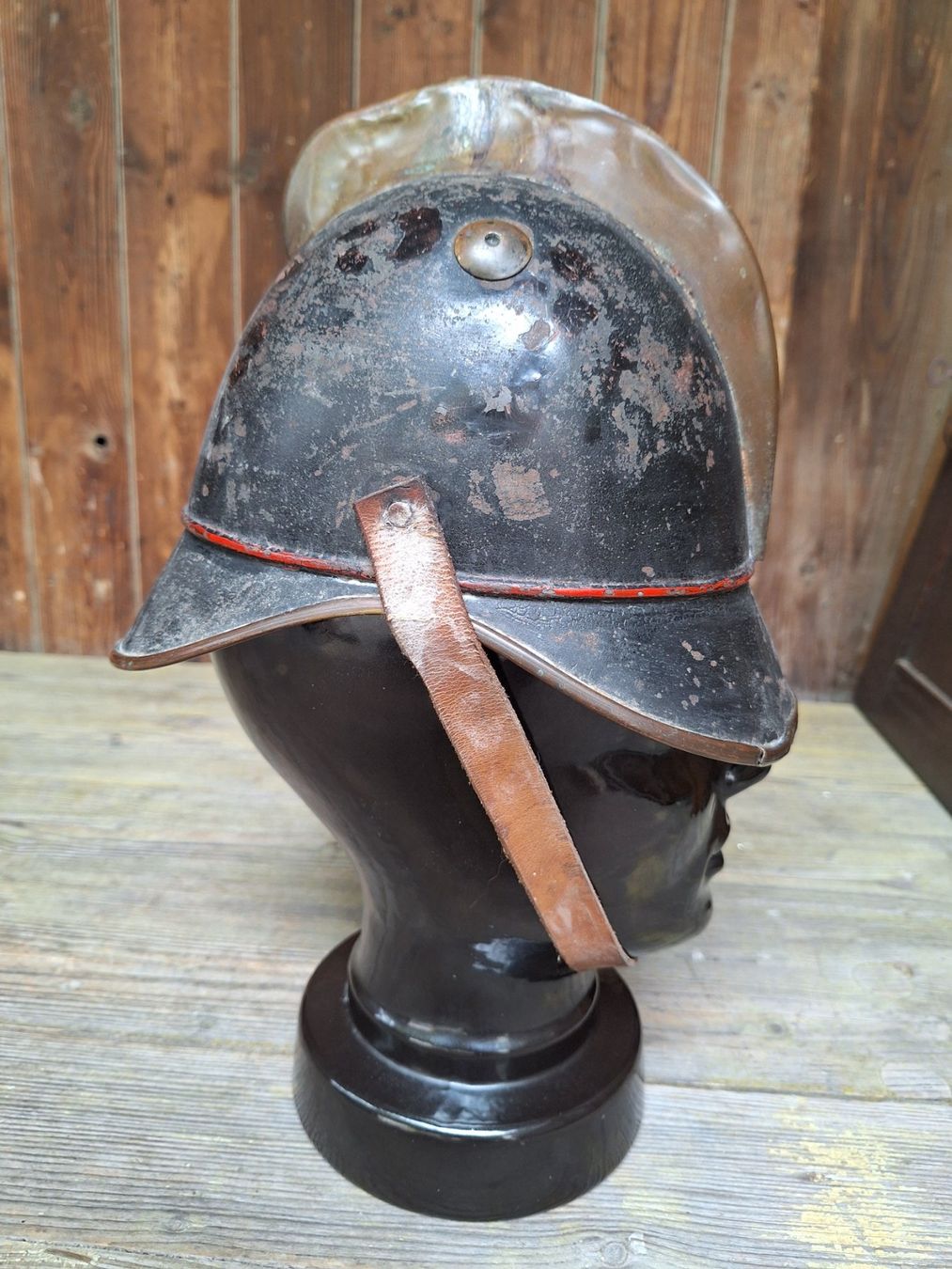 Antike Kleidung & Accessoires: Antiker alter Helm, Feuerwehr – Gebraucht aus Weinfelden von JoeBaer 1
