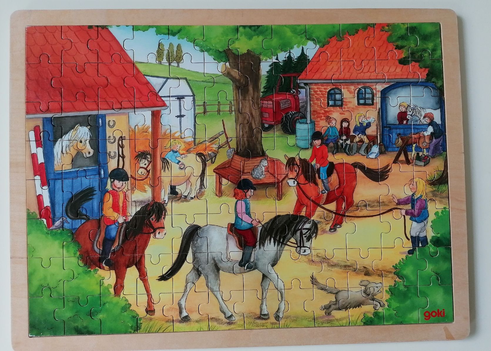 Puzzle: GOKI Holzpuzzle 96 Teile Bauernhof – Usato da Schönenbuch venduto da Mentio_SB