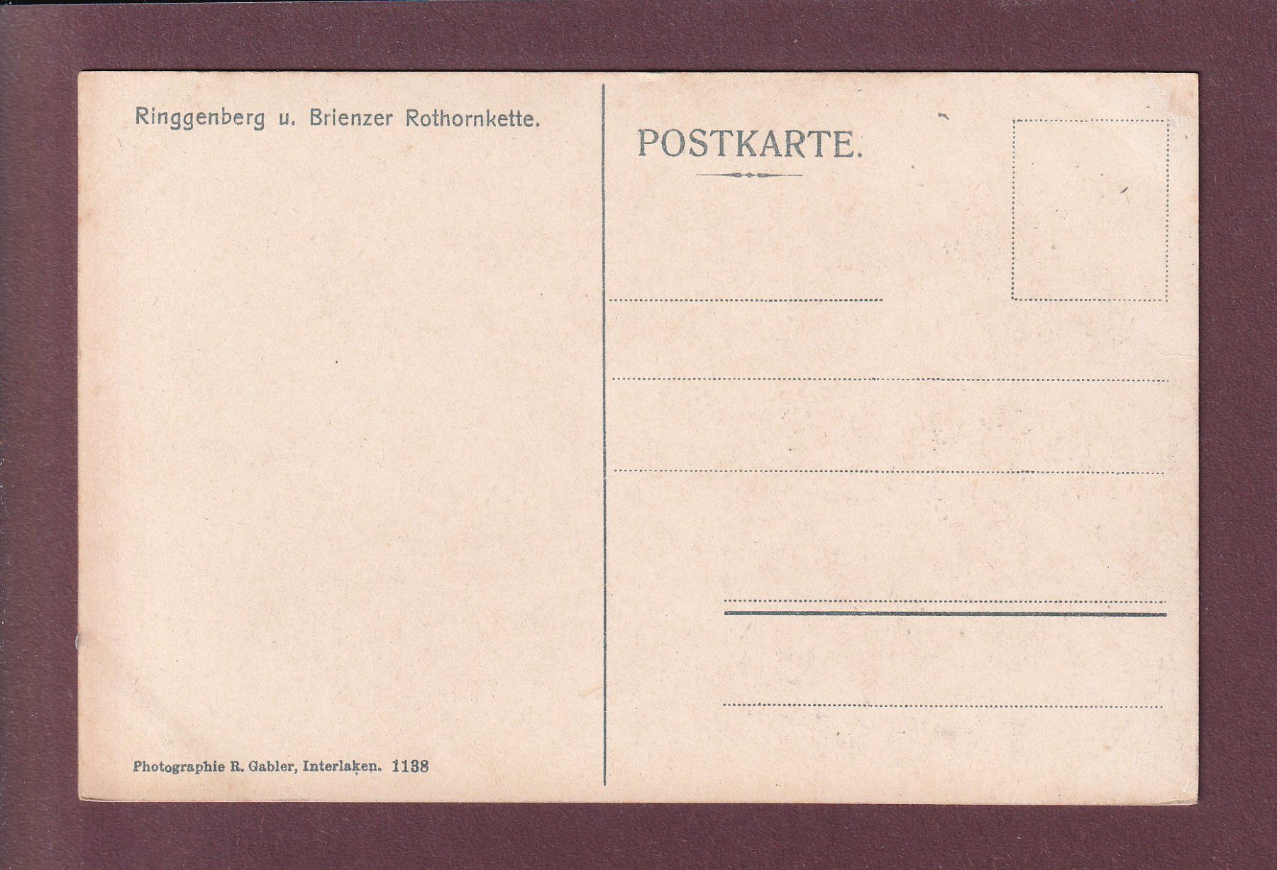 Cartes postales: RINGGENBERG – D'occasion à Pully par nicecards 1