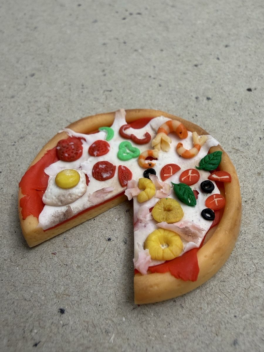 Materiale per modellare: Pizza aus Modelliermasse handgefertig – Nuovo (secondo la descrizione) da Wölflinswil venduto da Jqnq 2