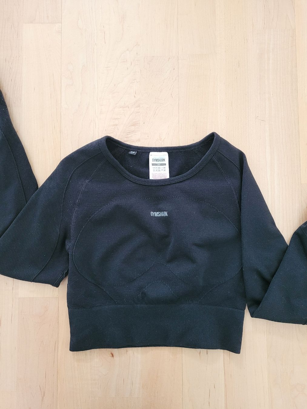 Gymshark Top: Gymshark Langarm Oberteil Schwarz, XS – Usato da Zürich venduto da cas_h8ty