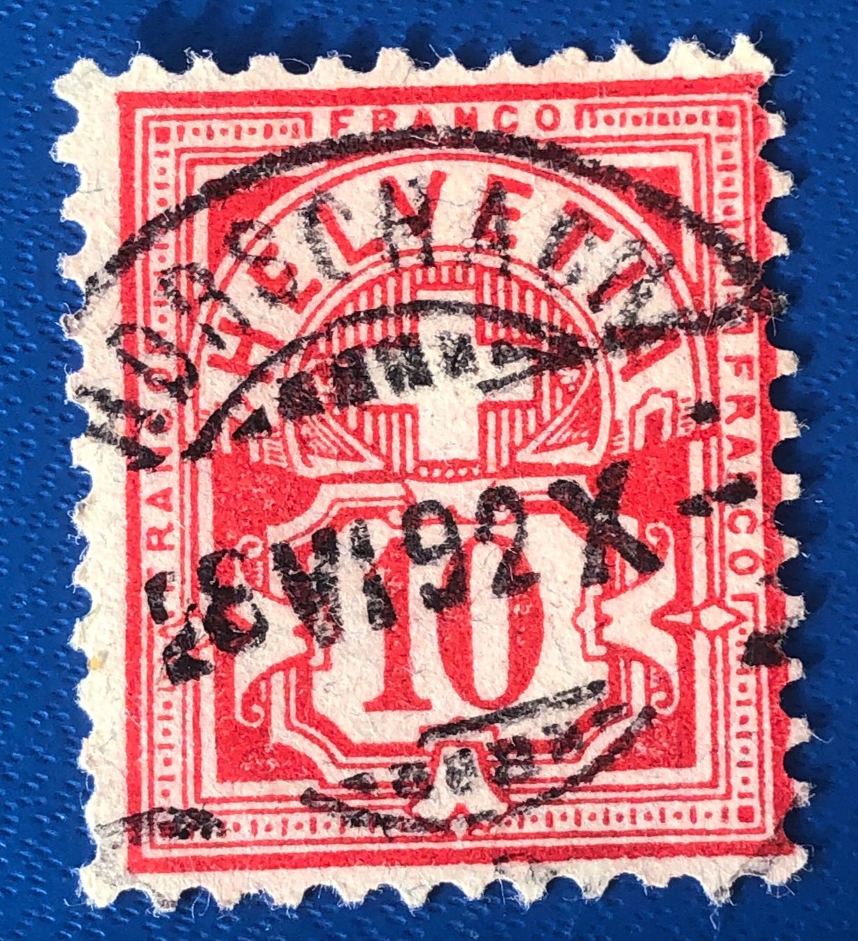 Tutti i francobolli: Ziffermuster mit Vollstempel    – Usato da Aarau venduto da Billa007