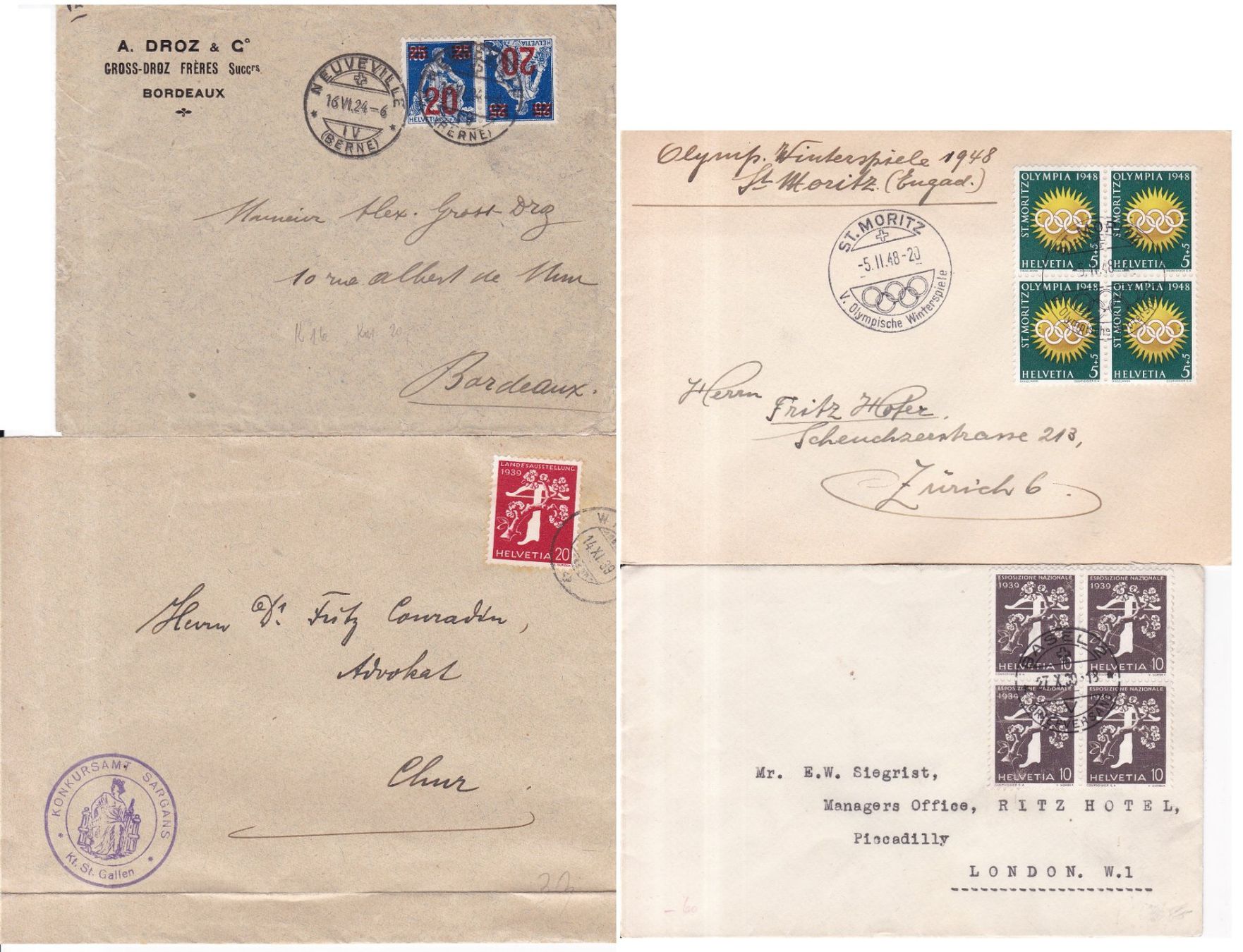 Tous les timbres: 30 Stk. Alte CH Briefe, Postkarten, PJ etc. – D'occasion à Münchwilen AG par Nesar 3