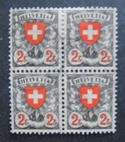 Wappenmuster 166z Viererblock gestempelt