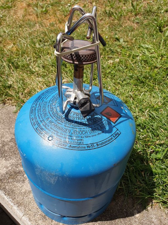 Campingaz R907 Gasflasche mit Campinggaz Kocher halbvoll Kaufen auf