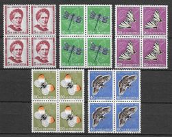 1951: Pro Juventute Viererblock Serie Nr.J138-142 **