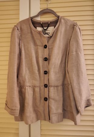 Elegante Burberry Jacke, Leinen, Beige, Gr. M